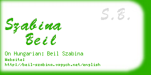 szabina beil business card